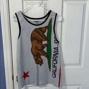 White Mens California Tank Top